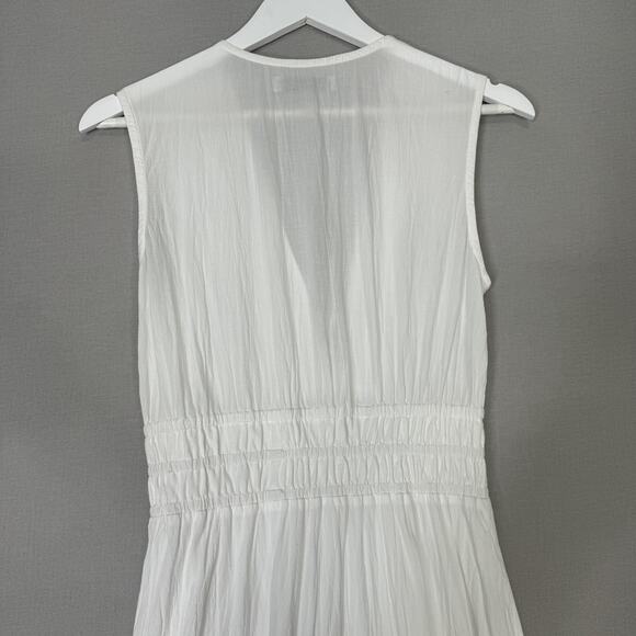 Pampelone Sienna Maxi Dress Womens Small White 100% Cotton Tiered Boho Resort - Picture 8 of 15
